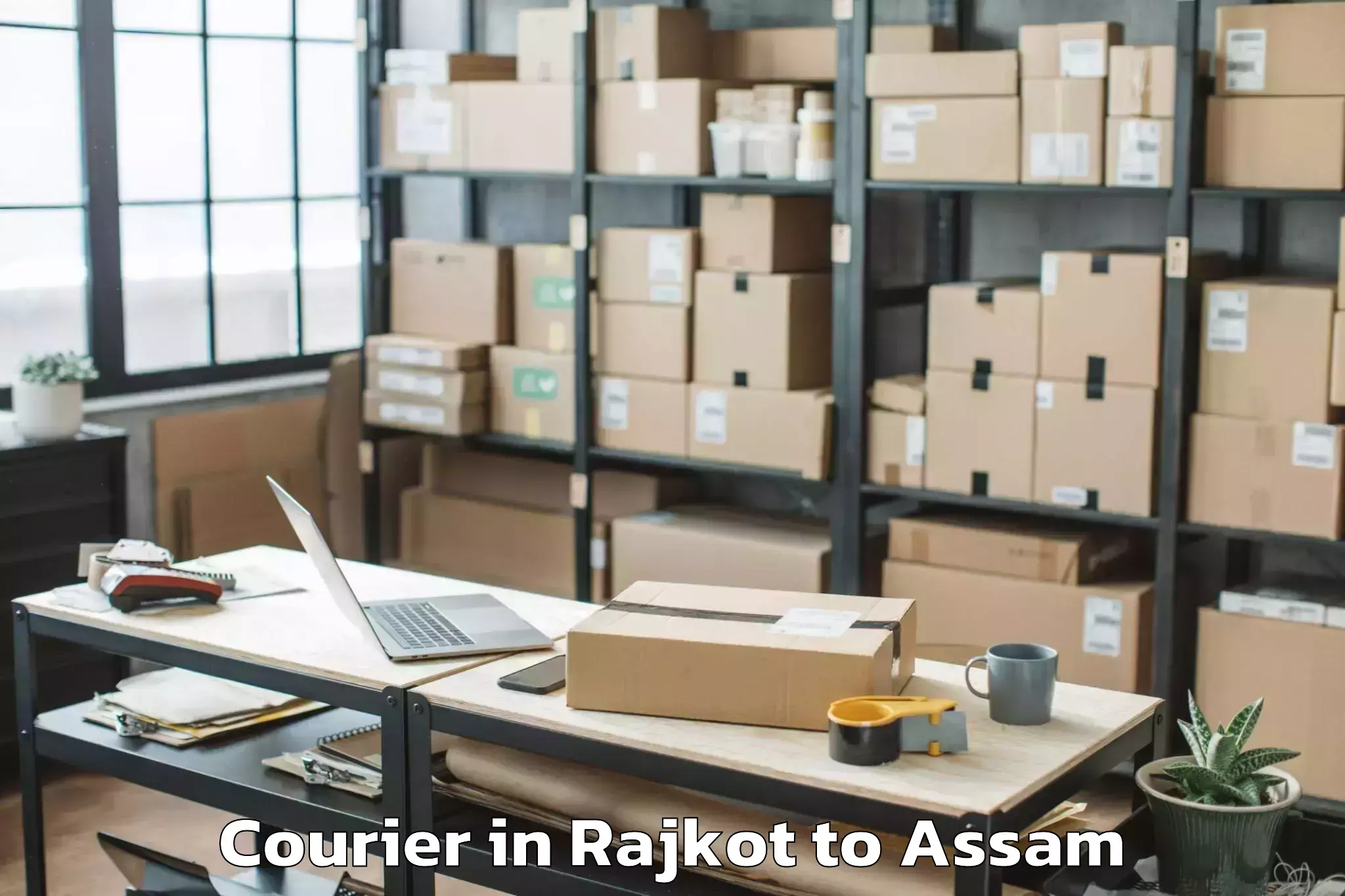 Book Rajkot to Haflong Courier Online